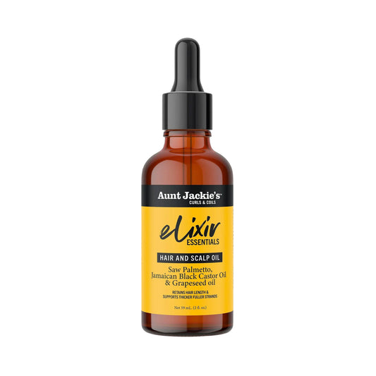 Aunt Jackie's (Elixir Essentials) Saw Palmetto, Jamaican Black Castor Oil & Grapeseed Oil